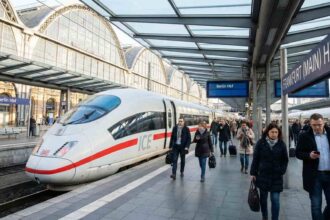 Τρένο της Deutsche Bahn σε κεντρικό σταθμό της Γερμανίας εν μέσω εργασιακής ειρήνης