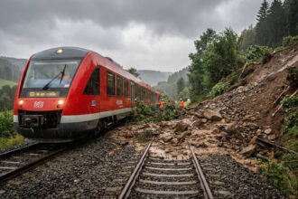 Κατολίσθηση σε σιδηροδρομικές γραμμές στη Βάδη Βυρτεμβέργη με ακυρώσεις τρένων και καθυστερήσεις