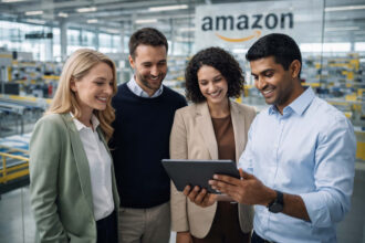 Εργαζόμενοι της Amazon στη Γερμανία σε σύγχρονο εργασιακό περιβάλλον συνεργασίας