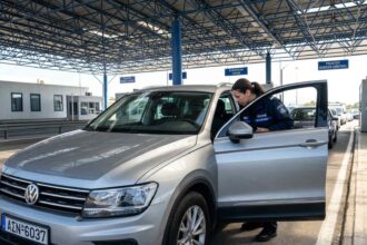 Τελωνειακός έλεγχος σε αυτοκίνητο στα σύνορα για την ανεύρεση αδήλωτων μετρητών