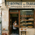 Eine historische Bäckerei im Zentrum von Athen mit frischen Broten und traditioneller Ausstattung