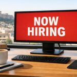 Ein leeres Büro in Griechenland symbolisiert den massiven Fachkräftemangel auf dem Arbeitsmarkt.