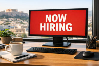 Ein leeres Büro in Griechenland symbolisiert den massiven Fachkräftemangel auf dem Arbeitsmarkt.