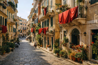 Tausende Menschen versammeln sich in den historischen Gassen von Korfu während der Karwoche