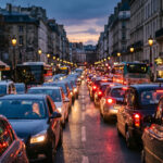 Zahlreiche Autos stehen dicht an dicht in einem massiven Verkehrsstau in Athen.