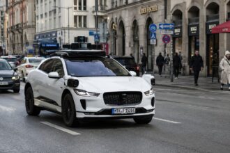 Αυτόνομο ταξί της εταιρείας Waymo σε δοκιμαστική διαδρομή στο Μόναχο