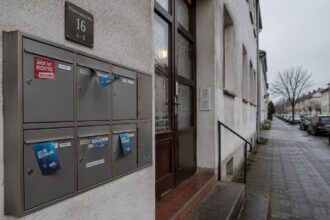 Σειρά από ιδιωτικά γραμματοκιβώτια σε κατοικία στη Γερμανία κατά την προεκλογική περίοδο