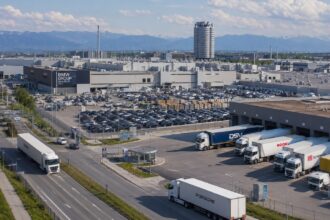 Βιομηχανικές εγκαταστάσεις αυτοκινητοβιομηχανίας και διακίνηση εμπορευμάτων στη Βαυαρία της Γερμανίας