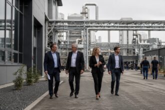 Σύγχρονες εγκαταστάσεις βιομηχανικής παραγωγής και αυτοκινητοβιομηχανίας στη Γερμανία.