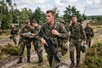 Γερμανοί στρατιώτες της Bundeswehr σε στρατιωτική άσκηση στη Γερμανία