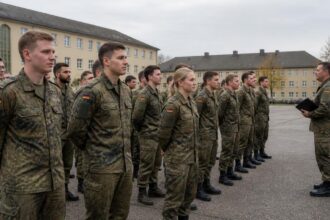 Στρατιωτικοί της Bundeswehr σε παράταξη σε γερμανικό στρατόπεδο